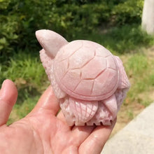 Load image into Gallery viewer, 1PC Natural Pink Opal Sea Turtle Carving Home Decor