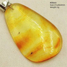 Load image into Gallery viewer, Natural Baltic Amber Teardrop Pendant – Premium Genuine Yellow Amber Necklace Gift