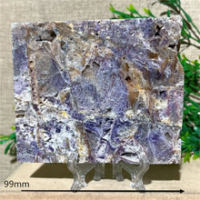 Load image into Gallery viewer, Druzy Sphalerite Crystal Slab Display – Natural Mineral Specimen Slice with Stand for Collection &amp; Home Decor