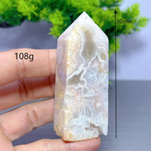Load image into Gallery viewer, 1PC Natural Pink Flower Agate Obelisk for Healing