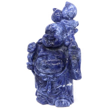Load image into Gallery viewer, 8.9" Maitreya Buddha Natural Blue Sodalite Crystal Carving Lucky Home Decor