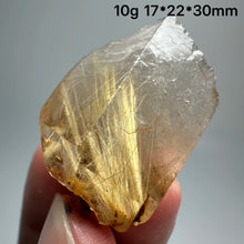 Load image into Gallery viewer, Natural Brazil Gold Rutilated Quartz Hair Crystal and specular hematite symbiosis Mineral Specimen