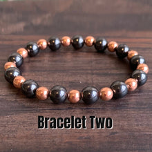 Load image into Gallery viewer, Pure Copper &amp; Magnetic Hematite Women`s Spiritual Energy Bracelet