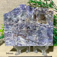 Load image into Gallery viewer, Druzy Sphalerite Crystal Slab Display – Natural Mineral Specimen Slice with Stand for Collection &amp; Home Decor