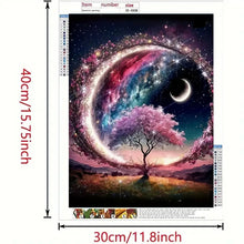 Load image into Gallery viewer, Flower Moon Round Diamond Painting Set DIY Home Decoration Frameless Art