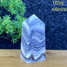 Load image into Gallery viewer, Rare Natural Striped Calcite And Agate Symbiont Crystal Obelisk
