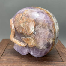Load image into Gallery viewer, Natural Fantasy Amethyst Skull Carving Home Decor