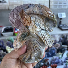 Load image into Gallery viewer, 1PC Natural Quartz Ocean Jasper Eagle Carving Home Decor