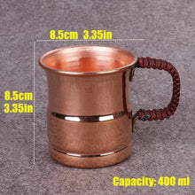Load image into Gallery viewer, Handcrafted Pure Copper Mug Weave Handle Thickened