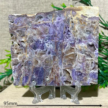 Load image into Gallery viewer, Druzy Sphalerite Crystal Slab Display – Natural Mineral Specimen Slice with Stand for Collection &amp; Home Decor