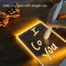 Load image into Gallery viewer, Transparent Luminous LED USB Luminous Acrylic Night Lamp Erasable Write Message Board