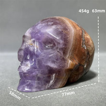 Load image into Gallery viewer, Natural Fantasy Amethyst Skull Carving Home Decor