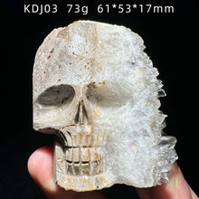 Load image into Gallery viewer, Natural Clear Quartz Skull Carving Mineral Specimen Unpolished Cluster