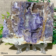 Load image into Gallery viewer, Druzy Sphalerite Crystal Slab Display – Natural Mineral Specimen Slice with Stand for Collection &amp; Home Decor