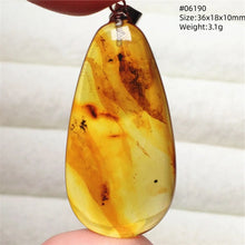 Load image into Gallery viewer, Natural Baltic Amber Teardrop Pendant – Premium Genuine Yellow Amber Necklace Gift