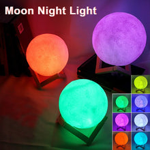 Load image into Gallery viewer, LED Moon Crystal Display Light – Galaxy Night Lamp for Bedroom Decor, Gift &amp; Home Decoration