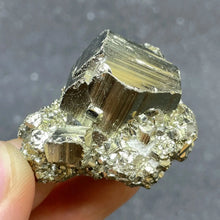 Load image into Gallery viewer, 1PC Natural Raw Pyrite Crystal Mineral Specimen with Quartz for Healing