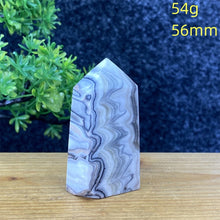 Load image into Gallery viewer, Rare Natural Striped Calcite And Agate Symbiont Crystal Obelisk
