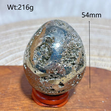 Load image into Gallery viewer, Natural Pyrite Geode Druzy Egg Polished High Quality Mineral Specimen