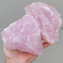Load image into Gallery viewer, 1PC Large Natural Uncut Rose Quartz Crystal Specimen Palm Sized for Healing