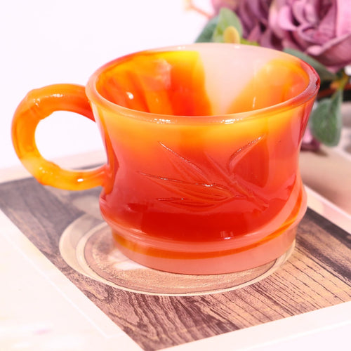 Agate Bowl – Natural Quartz Crystal Cup for Home, Office, or Gift – Carved Stone Decor