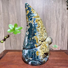 Load image into Gallery viewer, Natural Ocean Jasper Gnome Carving – Hand Carved Crystal Gemstone Figurine for Collection &amp; Home Decor
