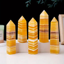 Load image into Gallery viewer, Natural Yellow Calcite Crystal Obelisk