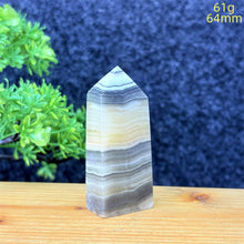 Load image into Gallery viewer, Rare Natural Striped Calcite And Agate Symbiont Crystal Obelisk