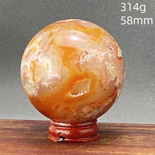 Load image into Gallery viewer, Natural Red Cherry Blossom Agate Sphere for Healing