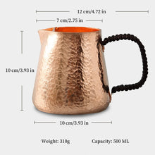 Load image into Gallery viewer, Handcrafted Coffee Mug Vintage Pure Copper Weave Handle Thickened 500ml