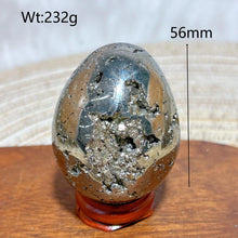 Load image into Gallery viewer, Natural Pyrite Geode Druzy Egg Polished High Quality Mineral Specimen