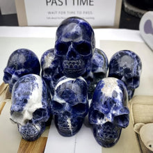 Load image into Gallery viewer, Natural Sodalite Crystal Skull Carving Home Decor