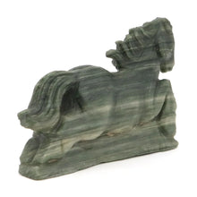 Load image into Gallery viewer, 4.3" Horse Natural Green Zebra Jasper Carving Home Decor
