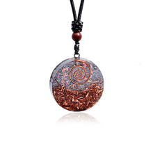 Load image into Gallery viewer, Natural Malachite Orgone Pendant Necklace Handmade Resin with Copper Coil for Energy Healing