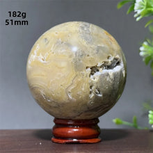 Load image into Gallery viewer, Natural Crazy Agate Crystal Sphere – Gemstone Meditation Ball with Display Base for Collection &amp; Home Decor