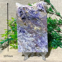 Load image into Gallery viewer, Druzy Sphalerite Crystal Slab Display – Natural Mineral Specimen Slice with Stand for Collection &amp; Home Decor