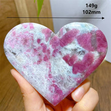 Load image into Gallery viewer, High Quality Natural Pink Tourmaline Smoky Quartz Lepidolite Crystal Heart