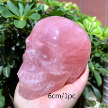 Load image into Gallery viewer, 1PC High-Quality Rose Quartz Skull Carving