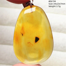 Load image into Gallery viewer, Natural Baltic Amber Teardrop Pendant – Premium Genuine Yellow Amber Necklace Gift