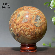 Load image into Gallery viewer, Natural Crazy Agate Crystal Sphere – Gemstone Meditation Ball with Display Base for Collection &amp; Home Decor