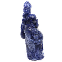 Load image into Gallery viewer, 8.9" Maitreya Buddha Natural Blue Sodalite Crystal Carving Lucky Home Decor
