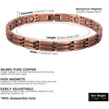 Load image into Gallery viewer, Pure Copper Magnetic Adjustable Bracelet for Women