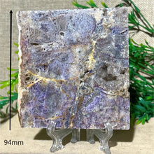 Load image into Gallery viewer, Druzy Sphalerite Crystal Slab Display – Natural Mineral Specimen Slice with Stand for Collection &amp; Home Decor