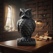 Load image into Gallery viewer, Natural Shungite Owl Carving – Hand Carved Crystal Gemstone Figurine for Collection &amp; Home Decor