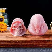 Load image into Gallery viewer, 1PC Natural Pink Opal Grim Reaper Skull Carving Polished