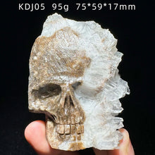 Load image into Gallery viewer, Natural Clear Quartz Skull Carving Mineral Specimen Unpolished Cluster