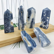 Load image into Gallery viewer, 1PC Natural Blue Coral Crystal Obelisk for Healing