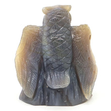 Load image into Gallery viewer, 4.4" Owl Statue Natural Gray Agate Geode Carving Home Decor
