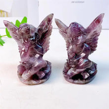 Load image into Gallery viewer, 1PC 8.3CM Natural Dream Amethyst Angel Crystal Carving for Healing