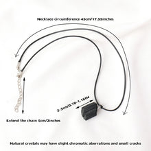 Load image into Gallery viewer, 1PC Natural Crystal Black Tourmaline Raw Stone Unpolished Pendant Necklace
